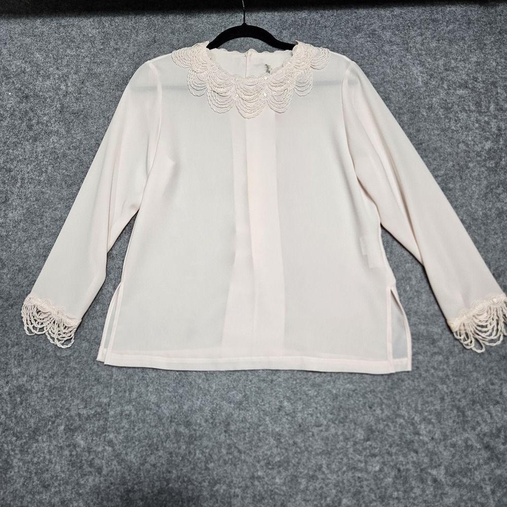 Gorgeous‎ Vintage Pale Pink Hana No Blouse Women's 82 Size Small (XS USA Size)